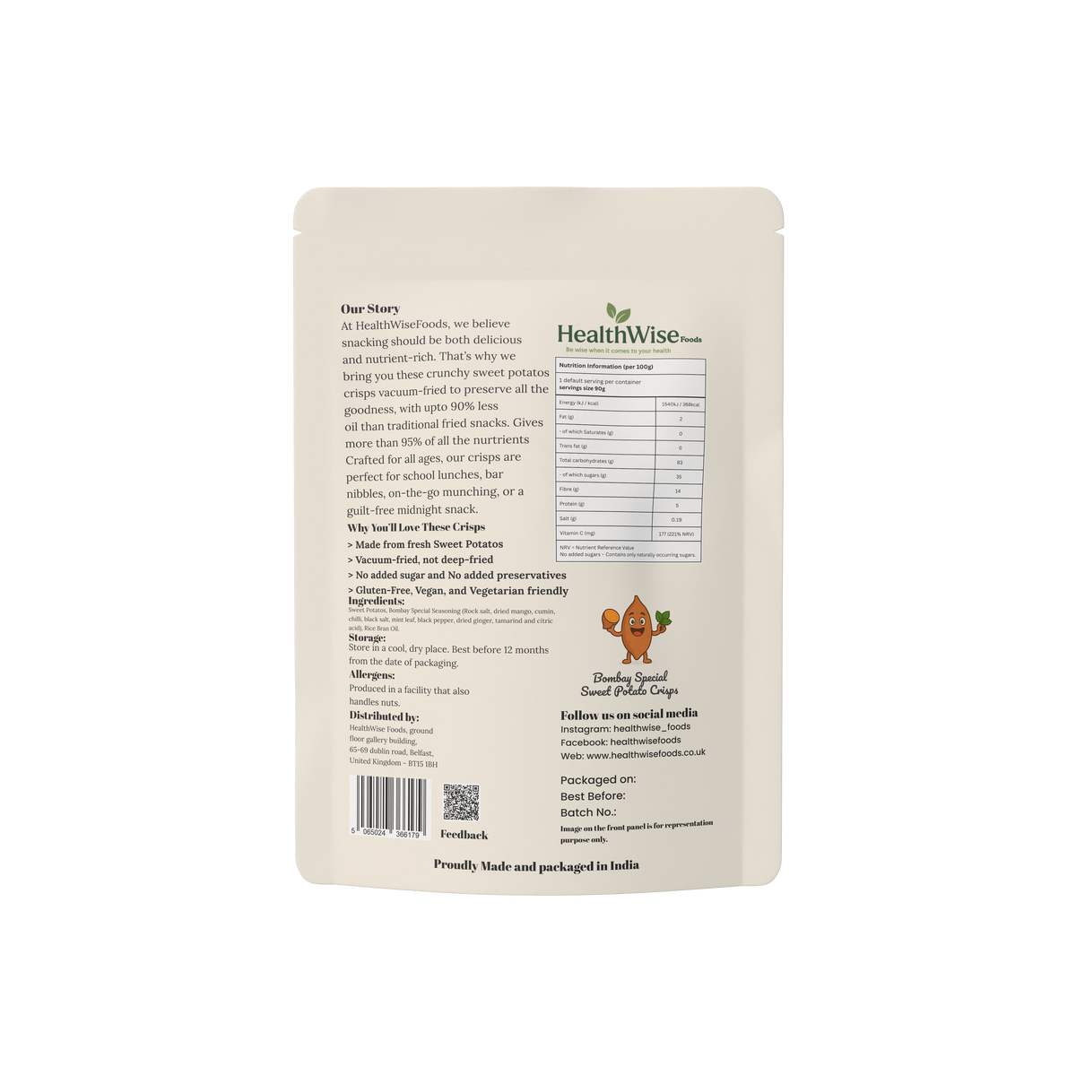 Sweet Potato Crisps (Bombay Special)